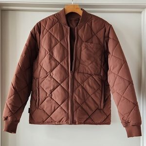 Frank and Oak Recersable Skyline Bomber in Cappuccino Small